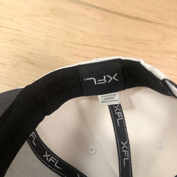 XFL Football Snapback Hat White OSFM Brand New - Picture 7 of 7